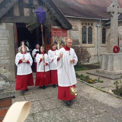 Palm Sunday: procession