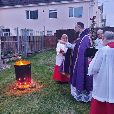 Easter Vigil: blessing of the new fire